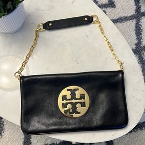 Tory Burch logo clutch